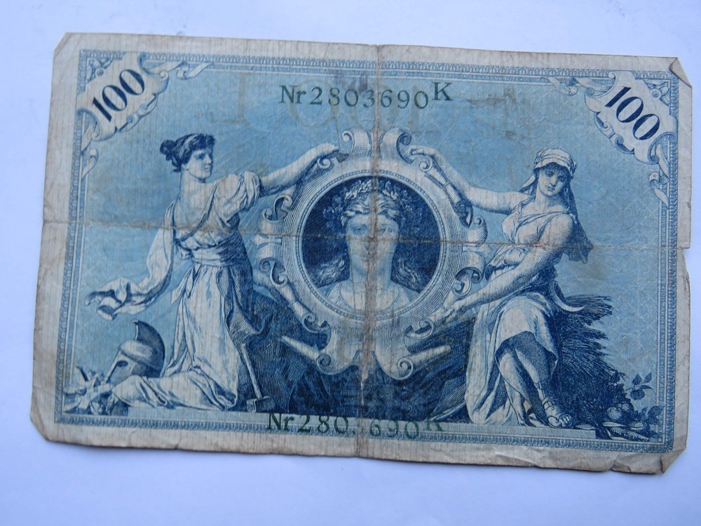 1908 Germany 100 Mark Banknote
