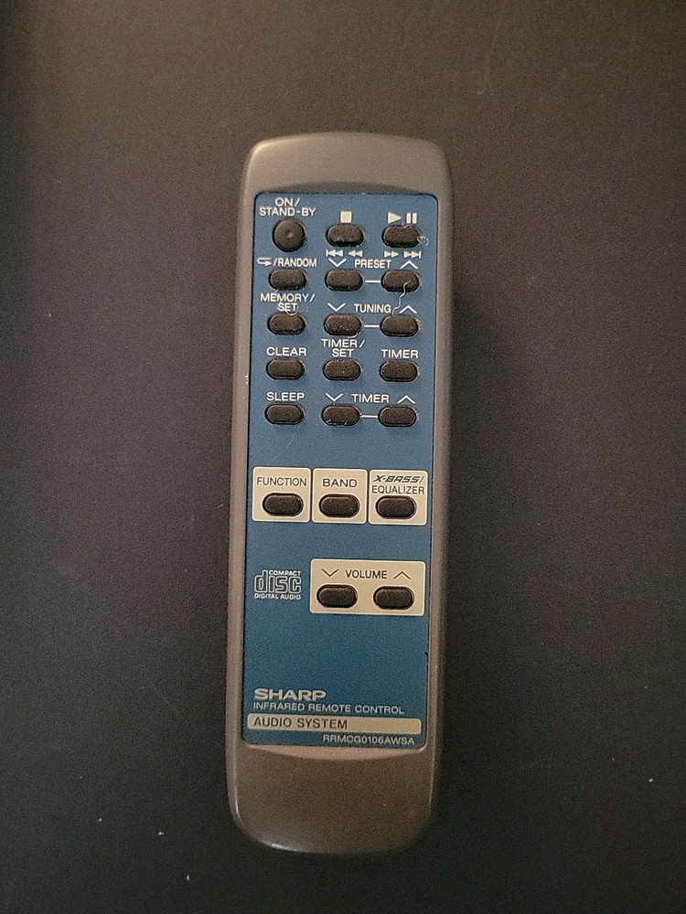 Sharp RRMCG0106AWSA Infrared Remote Control *