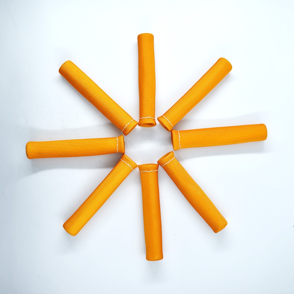 LABLT 8PCS Orange Spark Plug Wire Protector Sleeve Heat Shield Cover Universal
