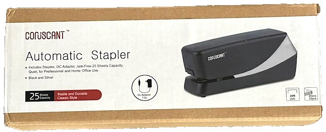 Coruscant Electric Stapler Heavy Duty Includes Staples + DC Adaptor New