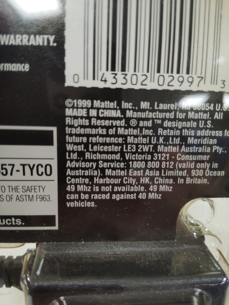 Tyco RC 9.6V Battery Pack And Quick Charger