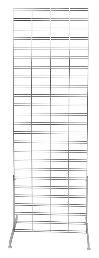 SSWBasics Chrome Slat Grid Standing Grid Screen (Grid Wall Unit) 2 x 6 foot