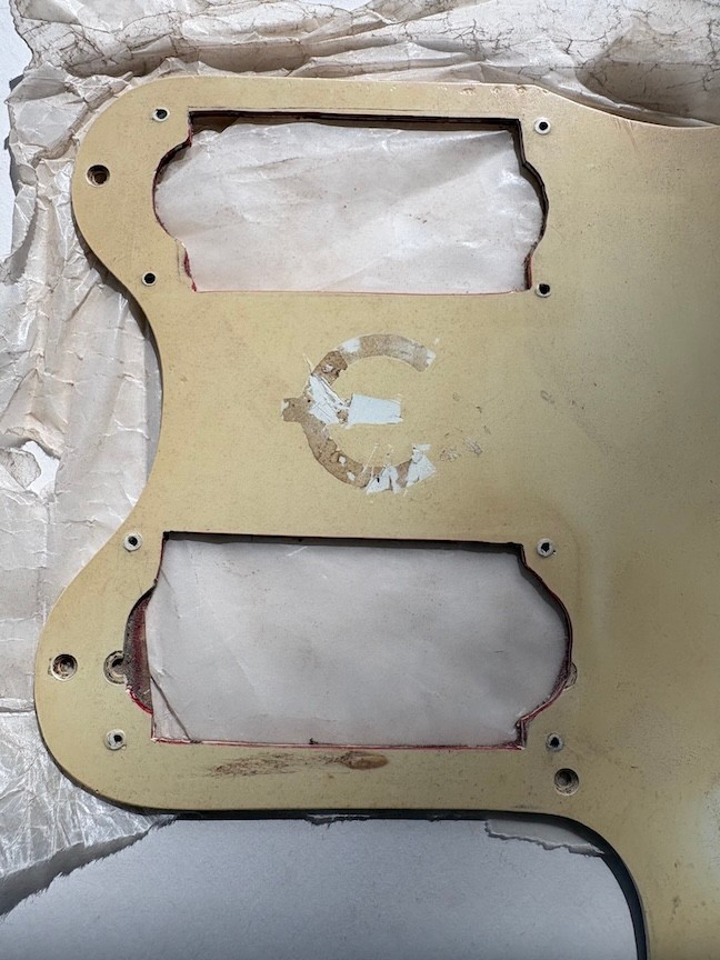 vintage Epiphone olympic guitar pickguard trashed for template ? luthier part