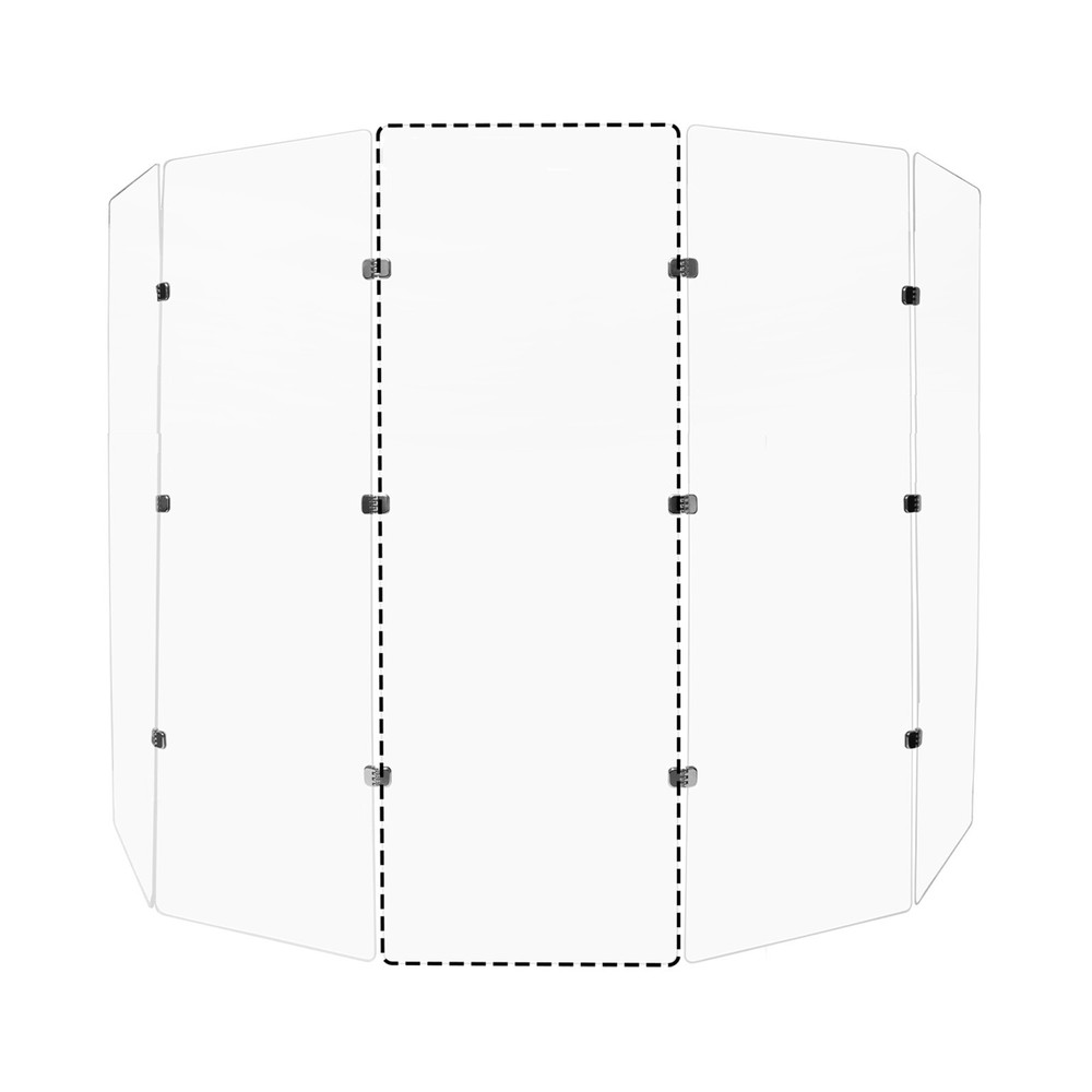 Acrylic Drum Panel one Single Panel 2' X 6' 1/4 inch Acrylic with Chrome Hinges