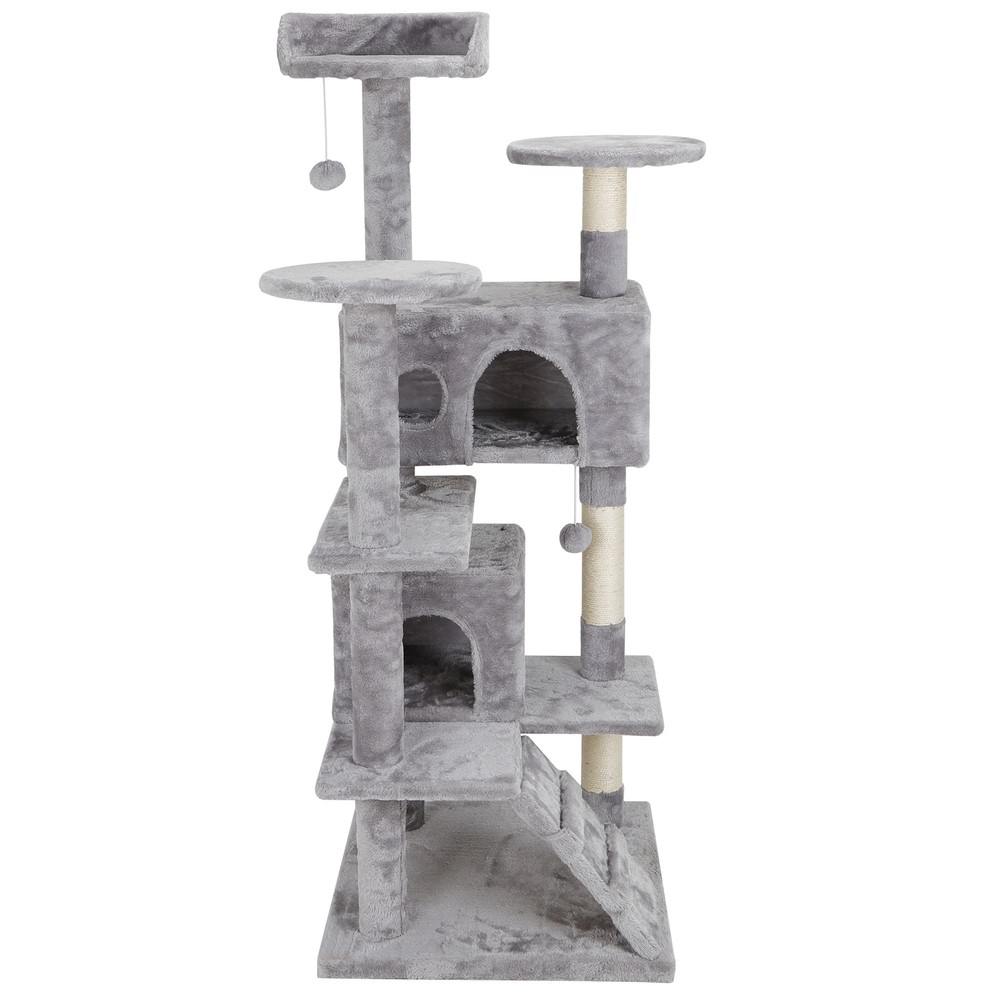 Scratching Post Condo Activity 53" Cat Tree Tower Playhouse Cave Ladders