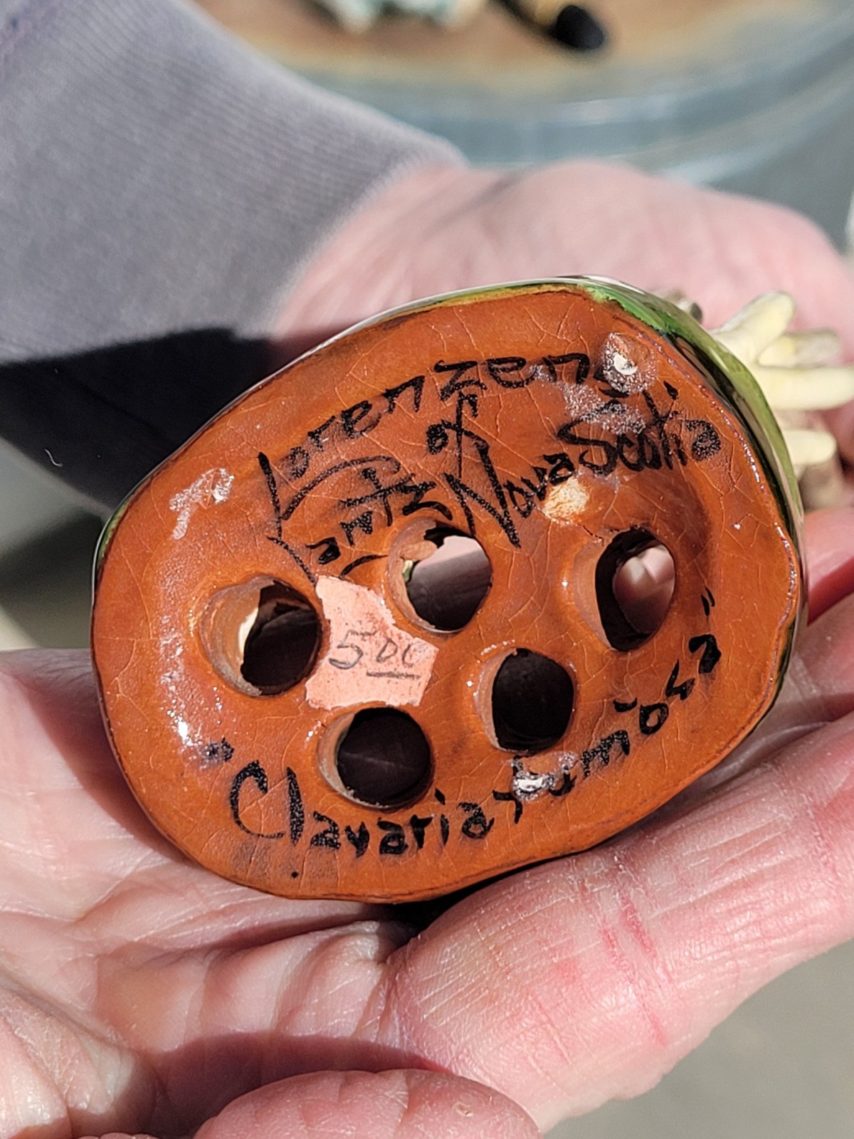 Rare Vintage Early Lorenzen Lantz Nova Scotia Clay Mushroom Clavaria Fumosa ’