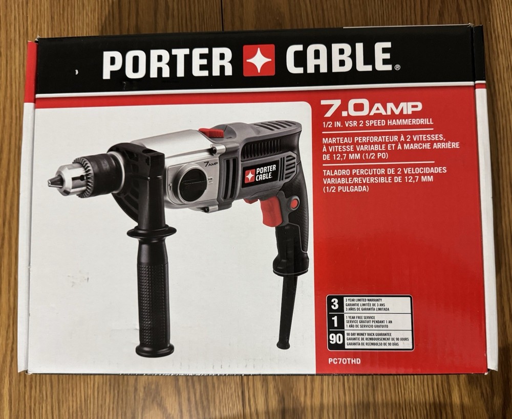 Porter Cable 1/2 Inch 2 Speed Hammer Drill Corded