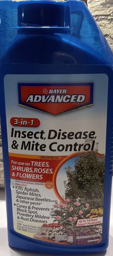 BioAdvanced 92564-63 Disease and Mite Control, Liquid, Spray Application, 32 oz