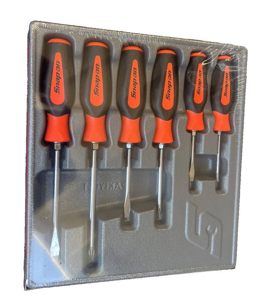 NEW Snap-on™ Instinct Orange Soft Handled 6-piece Screwdriver SET SGDX60BO