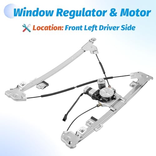 Front Left Driver Side Power Window Regulator with Motor Compatible with Ford
