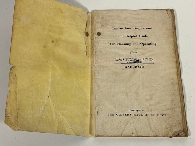 1952 American Flyer Instruction Book, bin 12