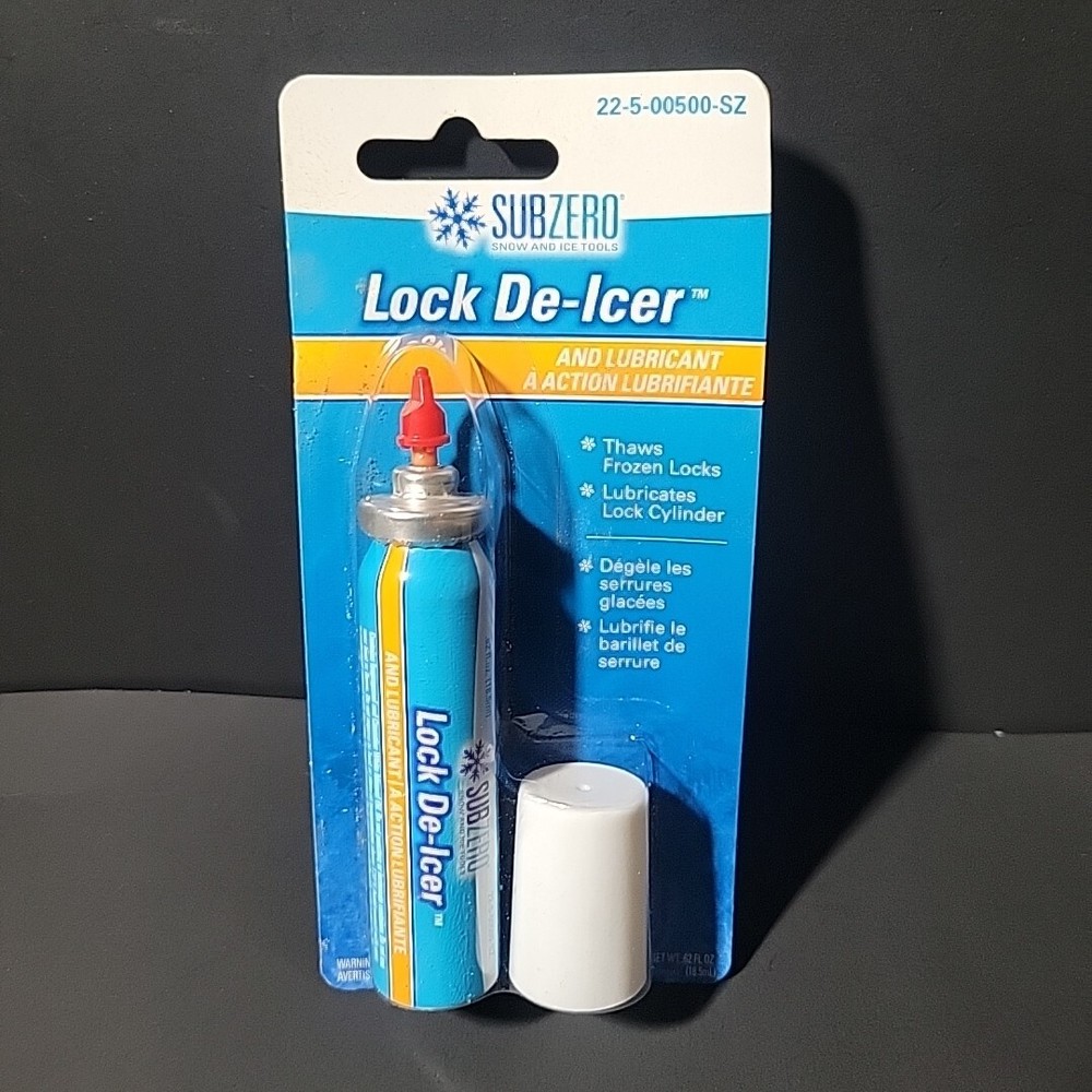 SubZero Auto Lock De-Icer and Lubricant Thaws Frozen Lock Cylinder .62oz