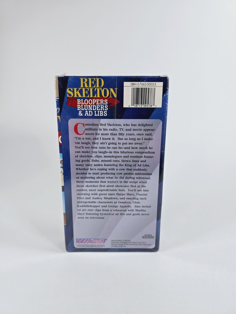 Red Skelton Bloopers Blunders Ad Libs VHS 1995 SEALED NEW