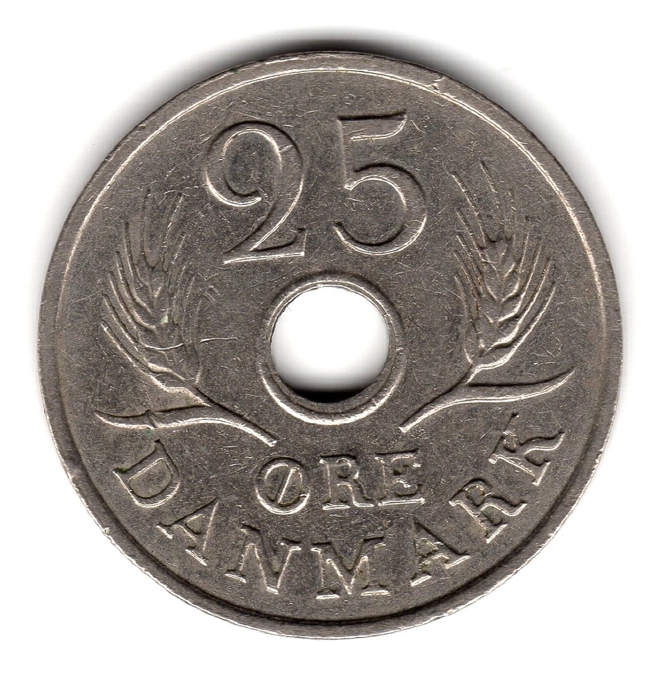 1967 R IX DANMARK 25 Ore coin