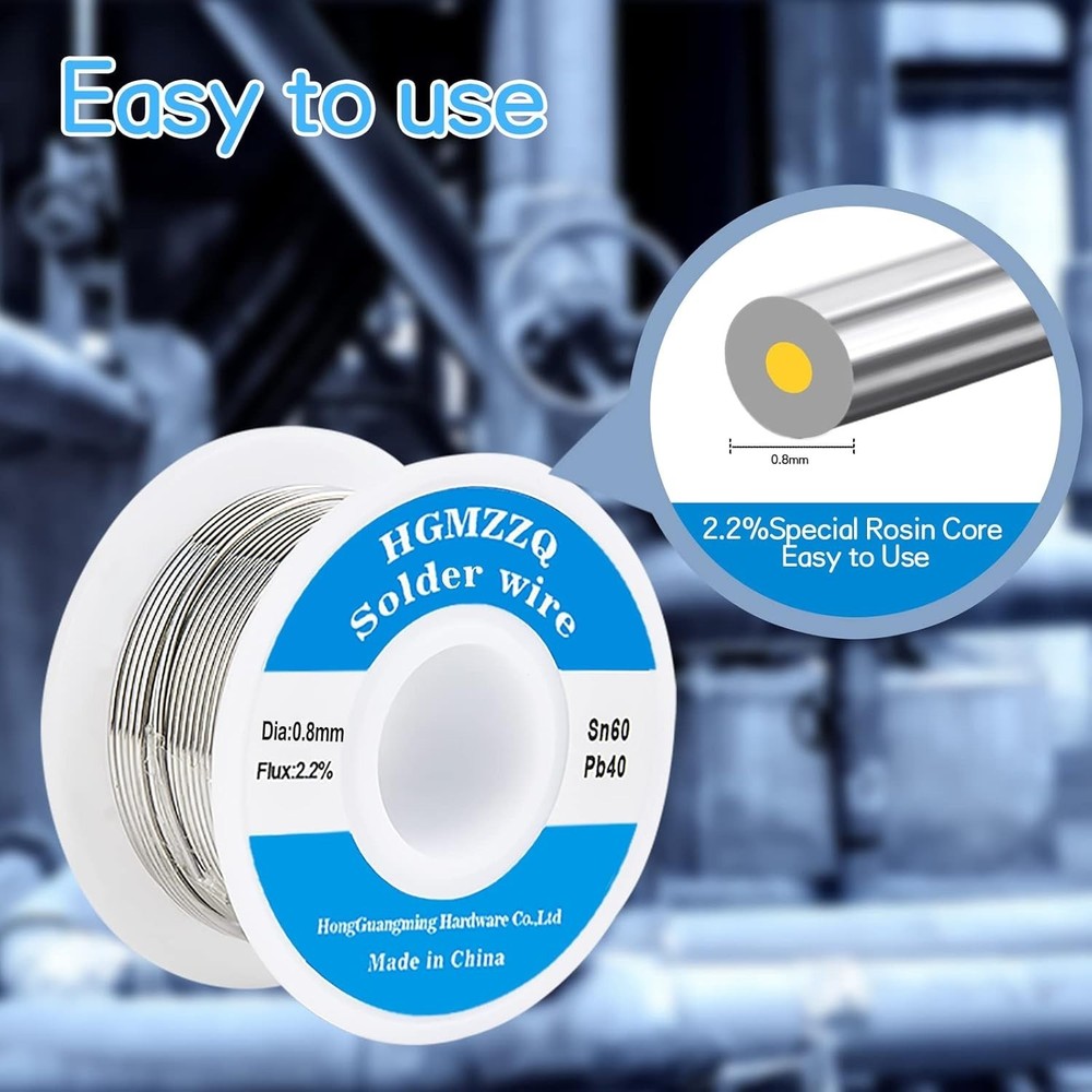 Rosin Core Solder Wire 60/40 Tin Lead Alloy - Ideal for Electronics Projects