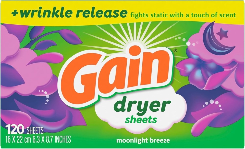 Gain Original Dryer Sheets, 120 Count.
