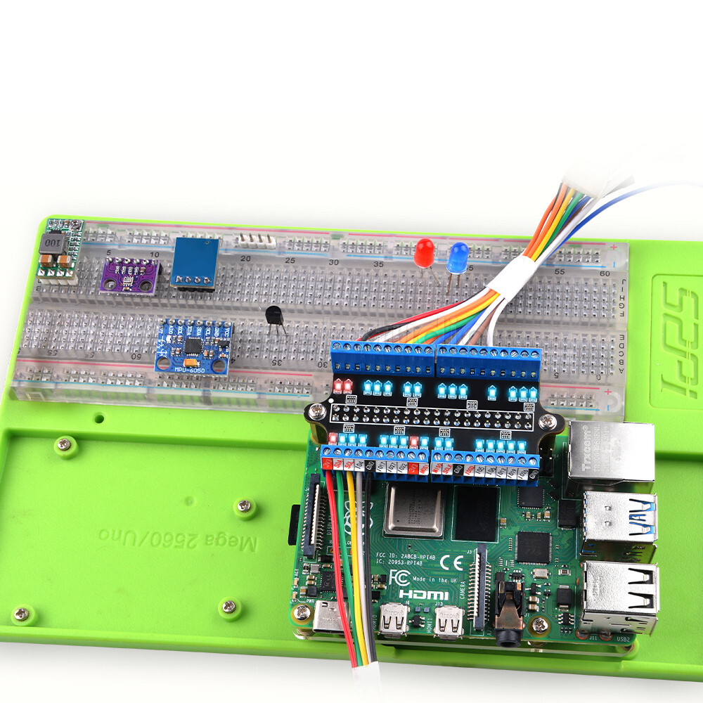 Raspberry Pi GPIO Expansion Board LED Screw Terminal Hat With Screwdriver