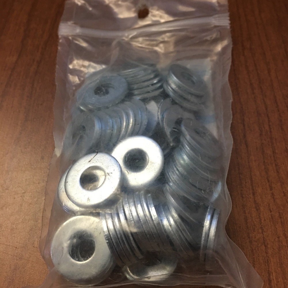 Devco 6702 Zinc Plated Flat Washers 1/4" 72 Washers In Bag
