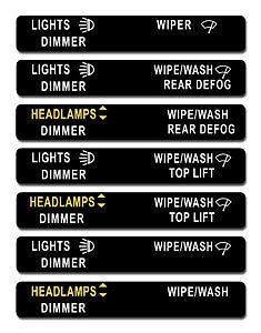 70-74 E Body Headlight Switch Panel Decal NON RALLYE