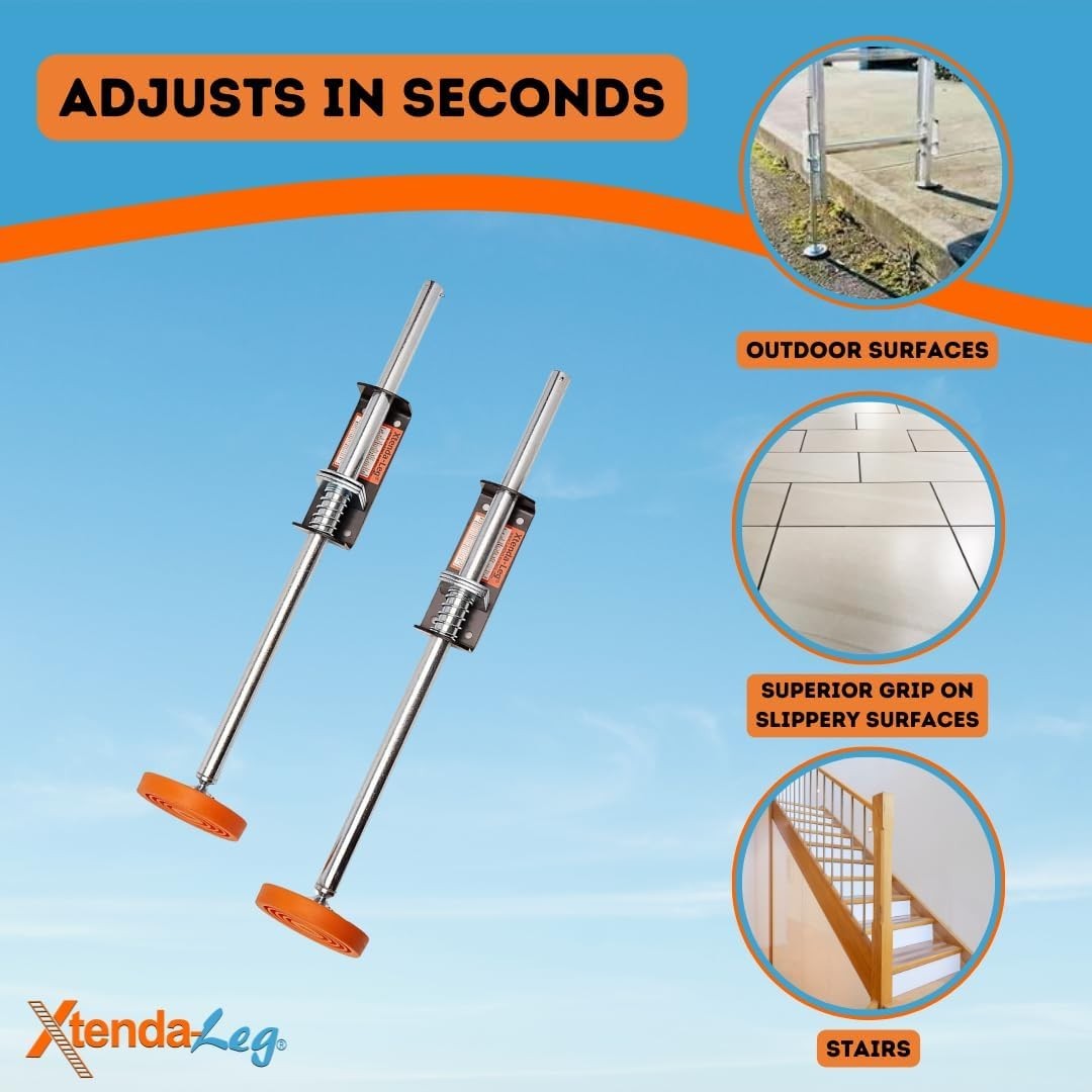 Adjustable Ladder Leveler with Anti-Slip Rubber Feet for Safety and Stability