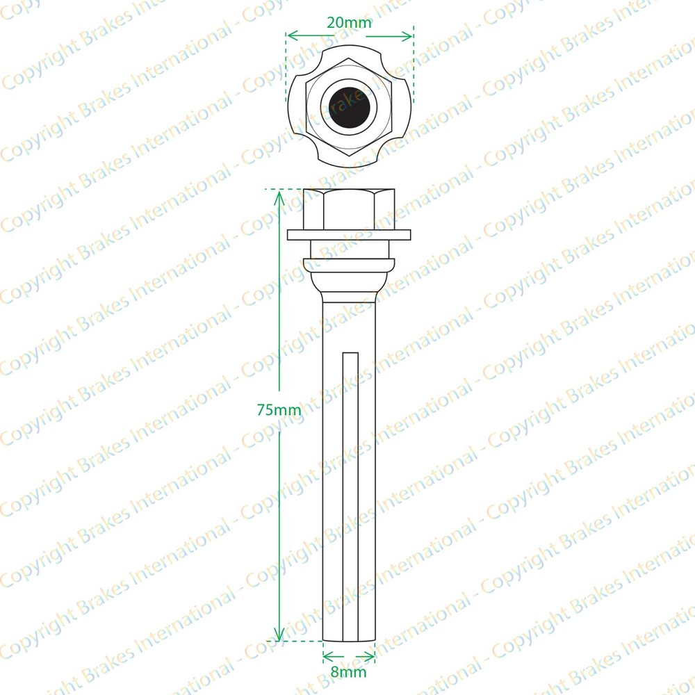 REAR CALIPER SLIDER PIN GUIDE BOLT KIT FITS: AUDI A5 07-17 SOLID DISCS BCF1346F