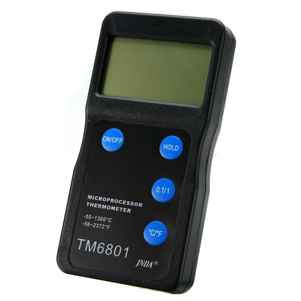 K Type Black High Temperature Thermometer Pyrometer and Probe Set 1300℃ 2327℉