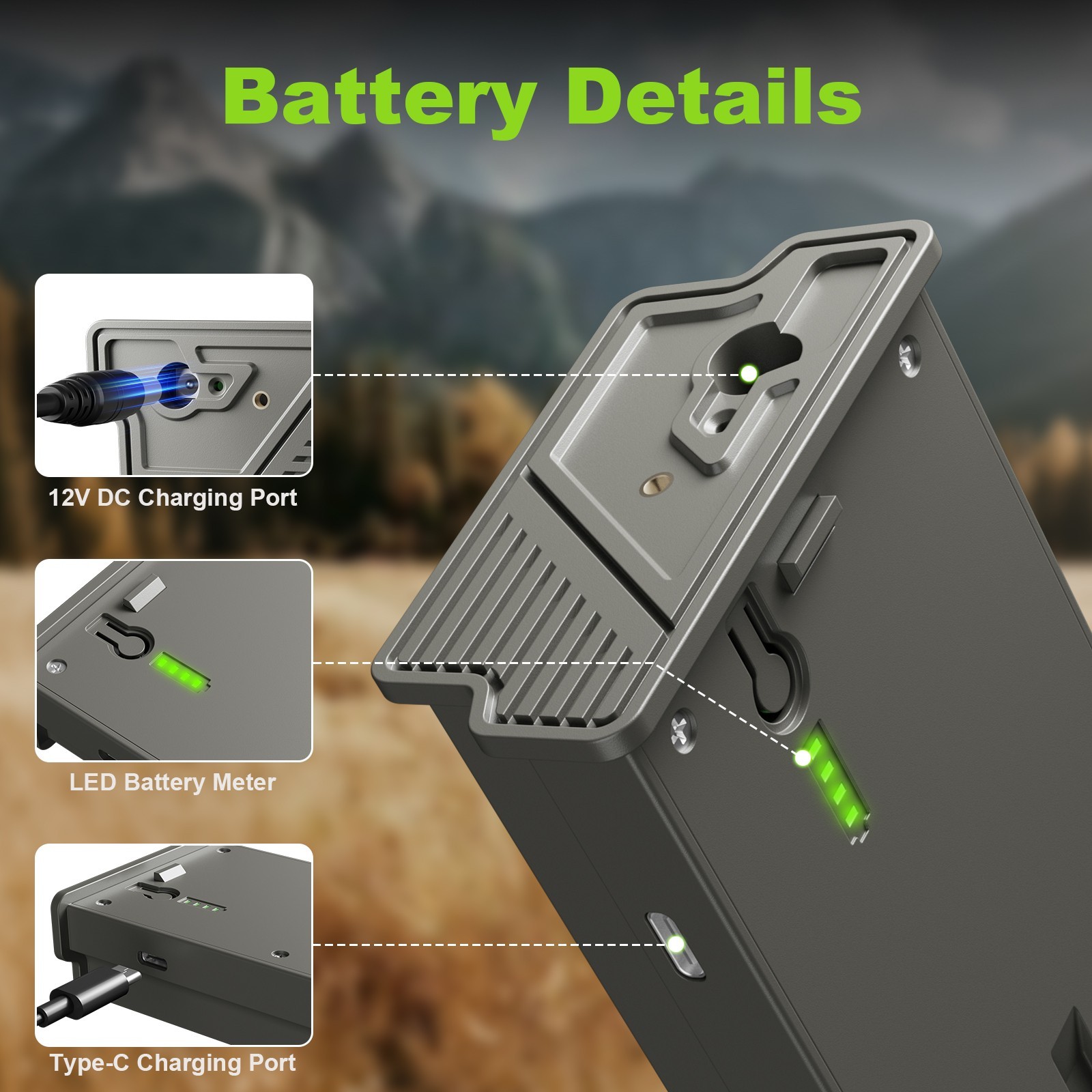 NEW For Tactacam Reveal Battery 6000mAh - Compatible X Ultra/Pro 3.0/X Gen 2.0