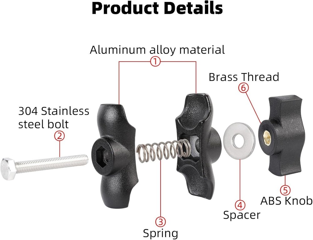 Secure and Adjustable Double Socket Arm for RAM and 1" Ball Mounting Solutions