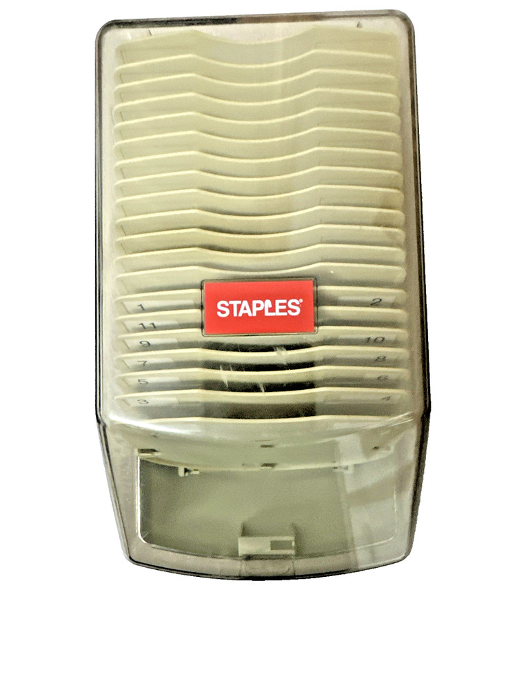 Staples 40 CD Storage Case - No Key Clear Plastic Top. Used