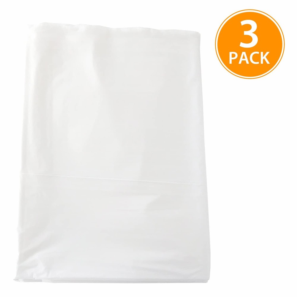 3 Pack Extra Large Plastic Dust Sheets for Decorating - 3.6m x 2.75m (12ft x ...