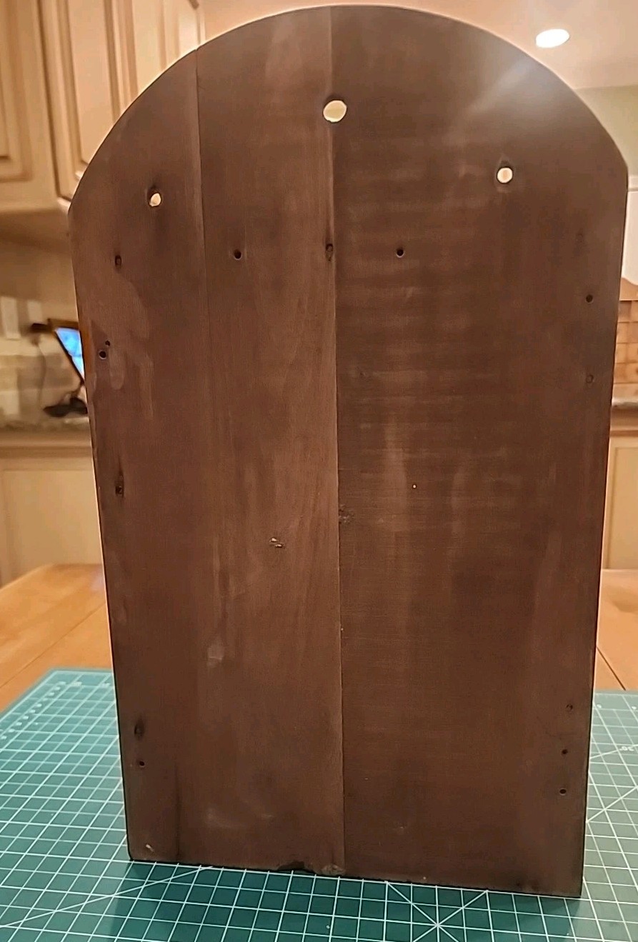 ANTIQUE PRIMITIVE HANGING SPICE CABINET w/ 8 STENCILED DRAWERS - gw!