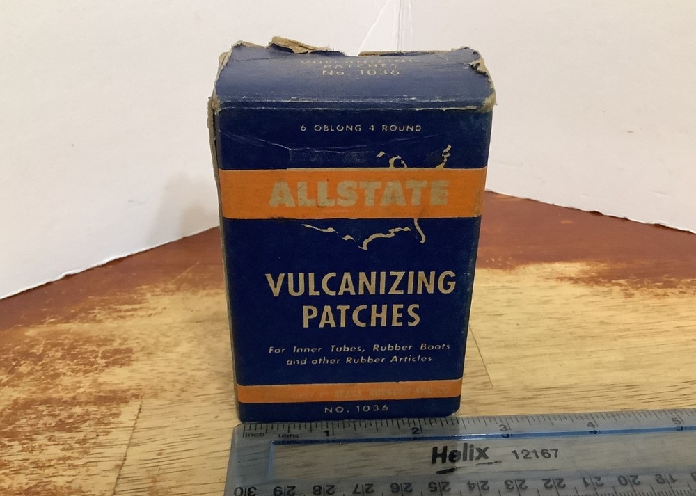 Vintage Allstate Vulcanizing Patches Box - Empty