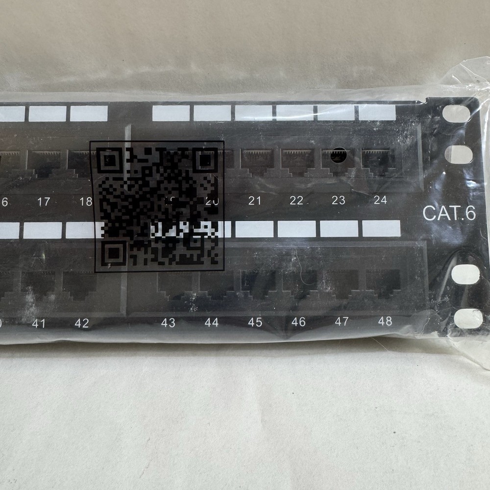 iwillink Rackmount or Wall Mount 19in Patch Panel Cat6 RJ45 Patch Panel 48 Port