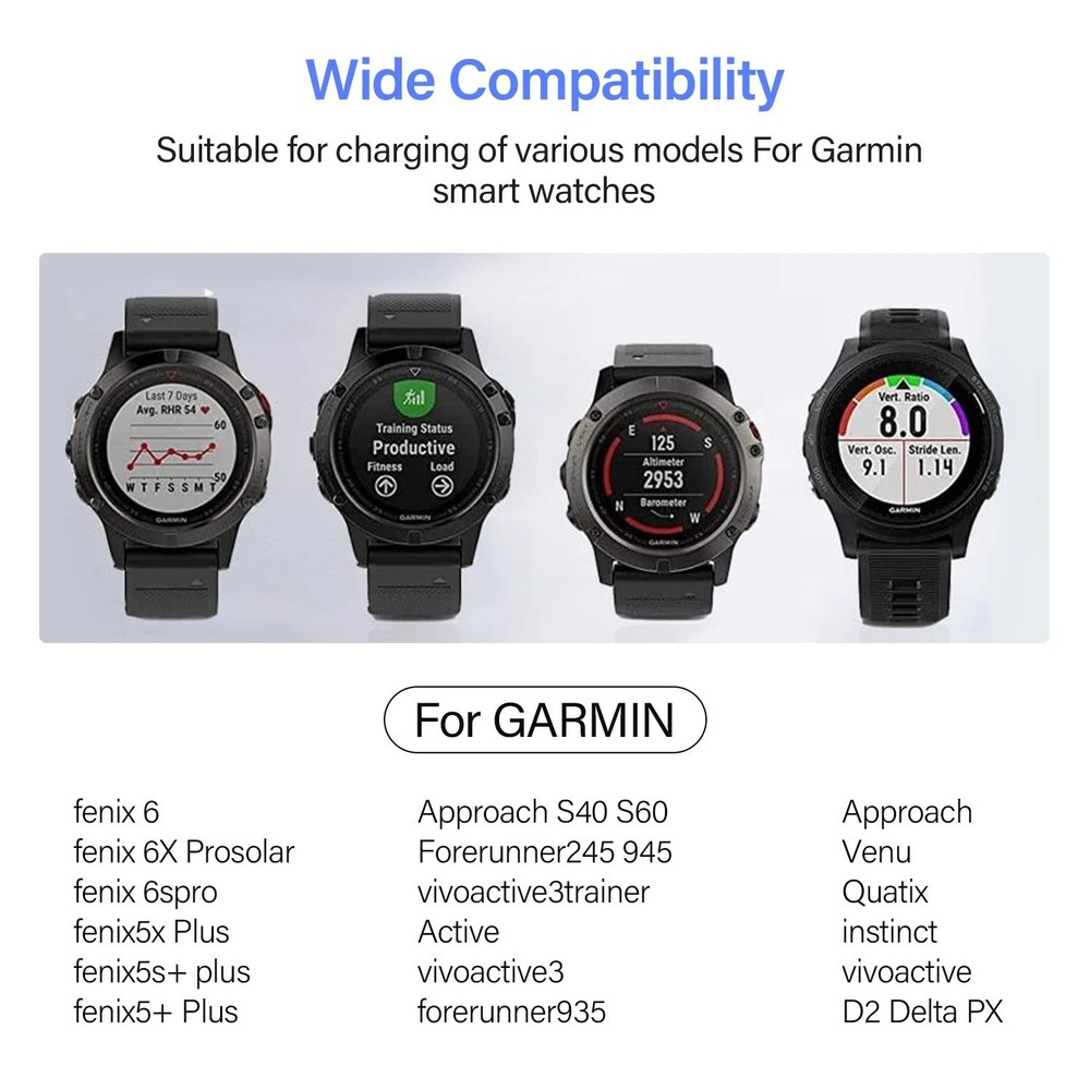 For Garmin Instinct Charger Replacement Charging Cable Cord USB