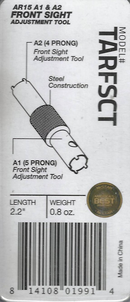 NcSTAR TARFSCT Double Sided Rifle Front Sight Adjustment Smithing Tool Black