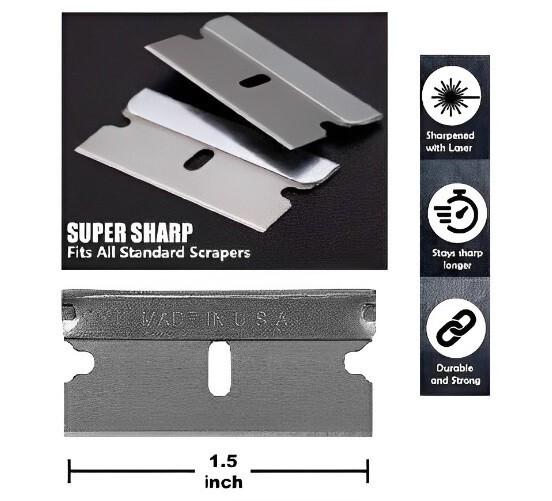 50 pc Razor Blades Single Edge Extra Sharp Super Strong. Made in USA!!