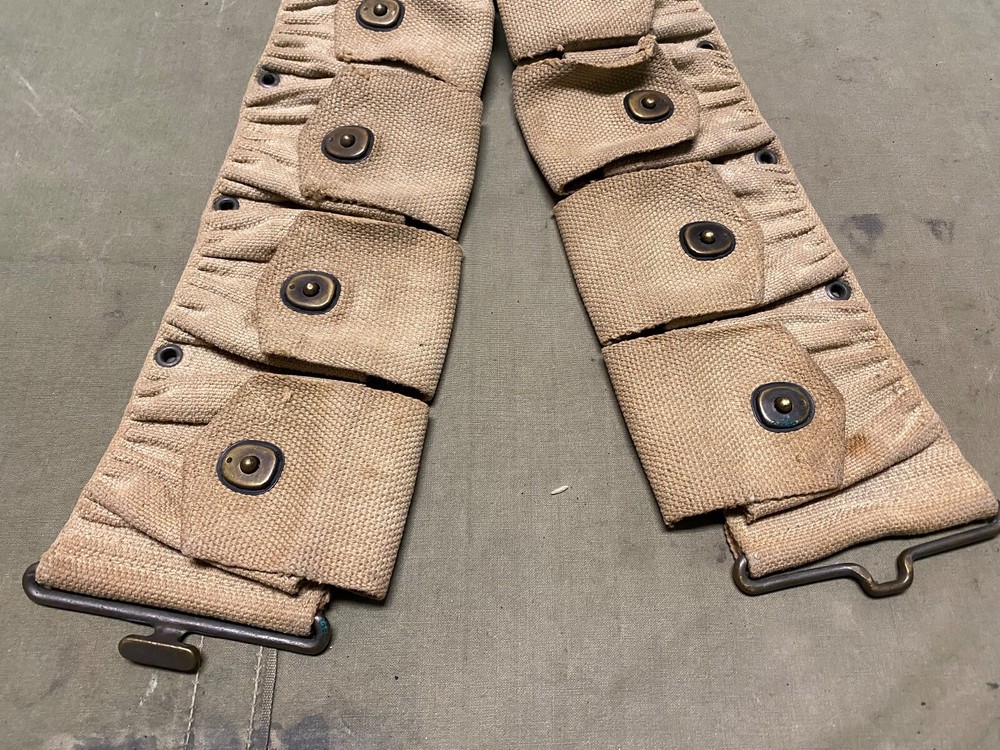 ORIGINAL WWI US ARMY M1910 INFANTRY M1903 RIFLE 10 POCKET AMMO BELT-RUSSELL