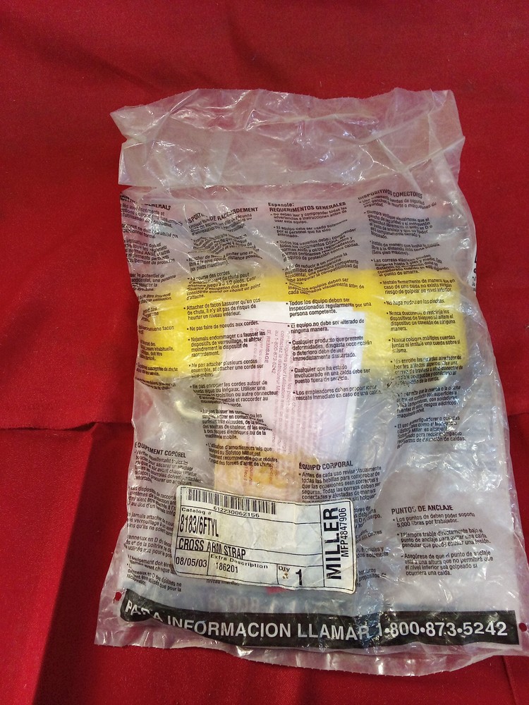 Miller Cross Arm Strap Model Number 8183/6ftyl - NEW