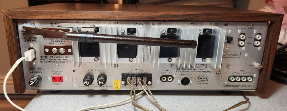 Vintage Scott 377B Stereo Receiver Working – Wood Case