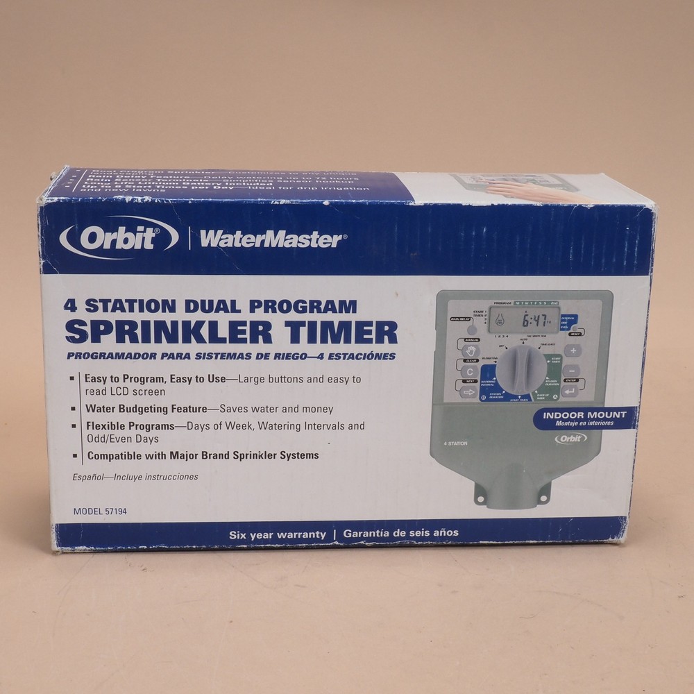 Orbit WaterMaster 57194 4 Station Sprinkler Timer Irrigation Controller