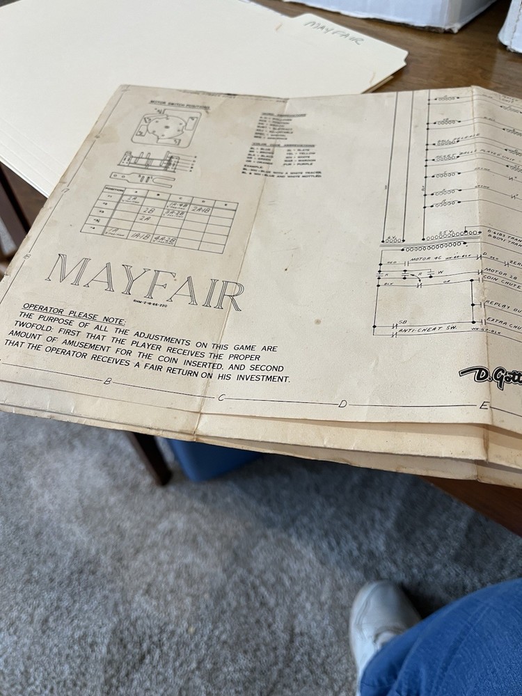 Mayfair Pinball Schematic