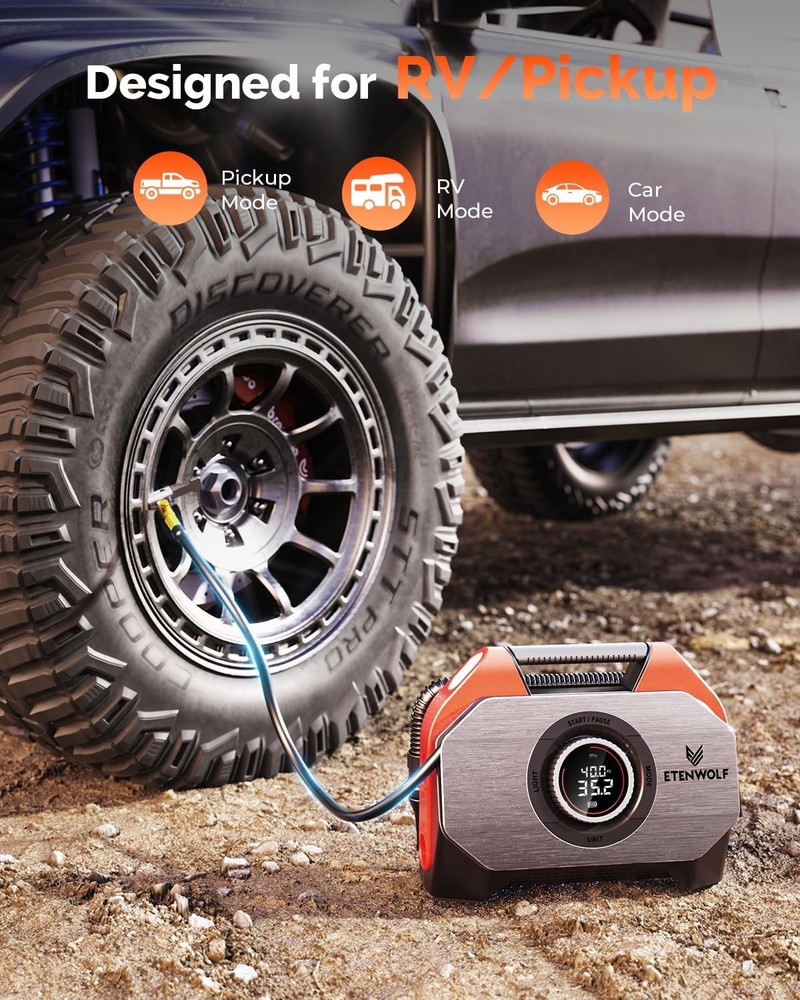 S6 Tire Inflator Portable Air Compressor for Heavy