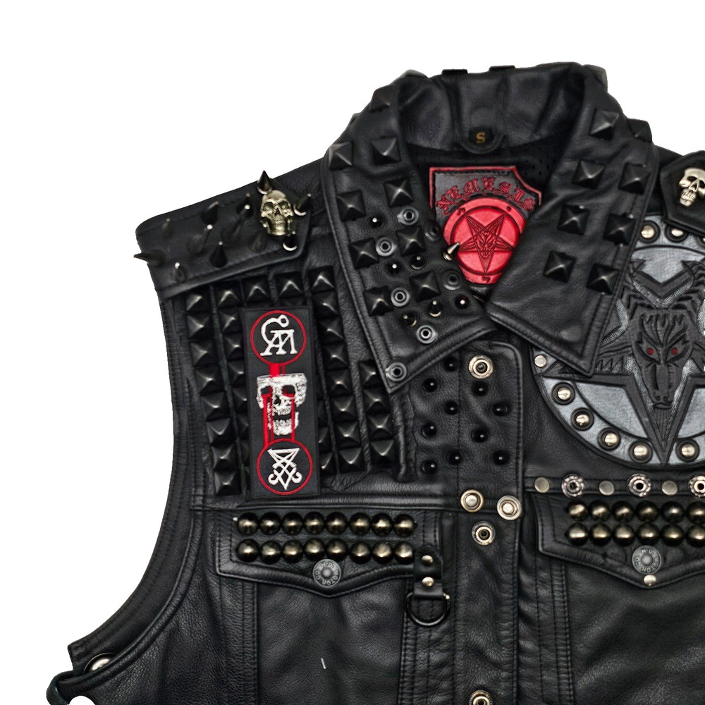 GOATWHORE BLOOD FOR THE MASTER LOGO (squared border) EMBROIDERED PATCH