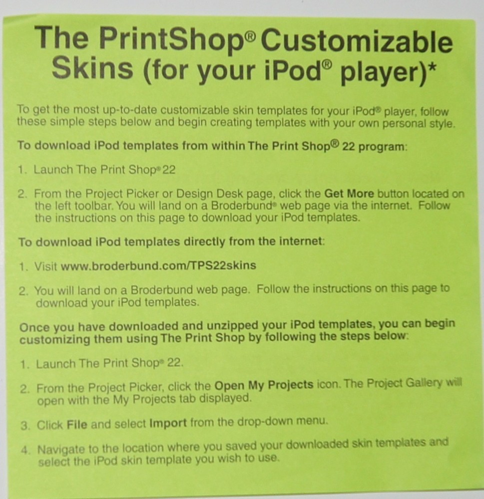Print Shop Deluxe v22 4 CD Set Box Manual Version 22 Software Windows XP/2000