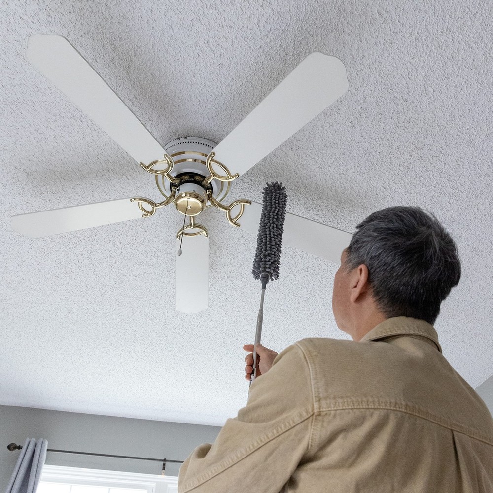 Ceiling Fan Duster with Extension Pole, 7 Ft Long Microfiber Dusters for Clea...