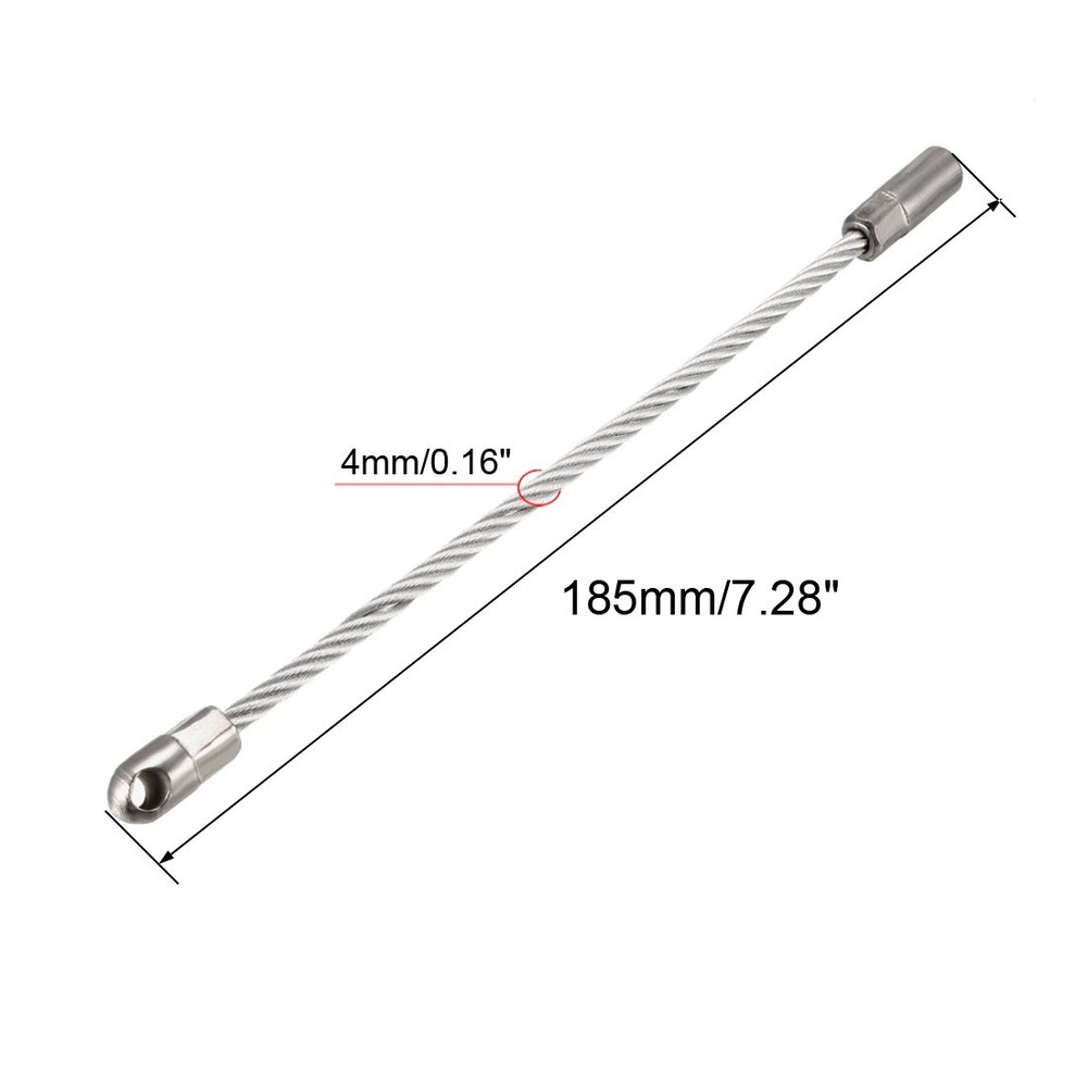 2PCS 150mm Flexible Fish Tape Leader Wire Cable Puller for 6.5mm Wire Puller