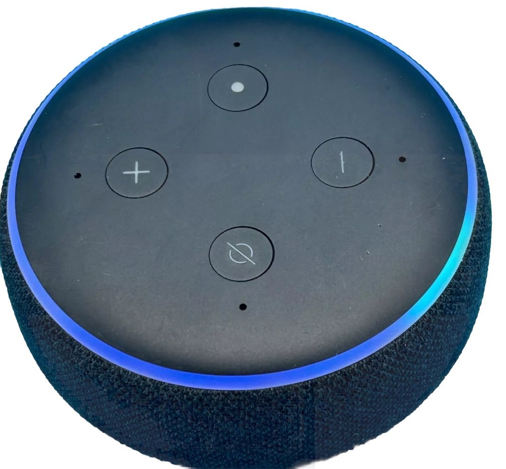 Echo Dot 3rd Generation Smart Speaker With Alexa Power Adapter Voice Controled