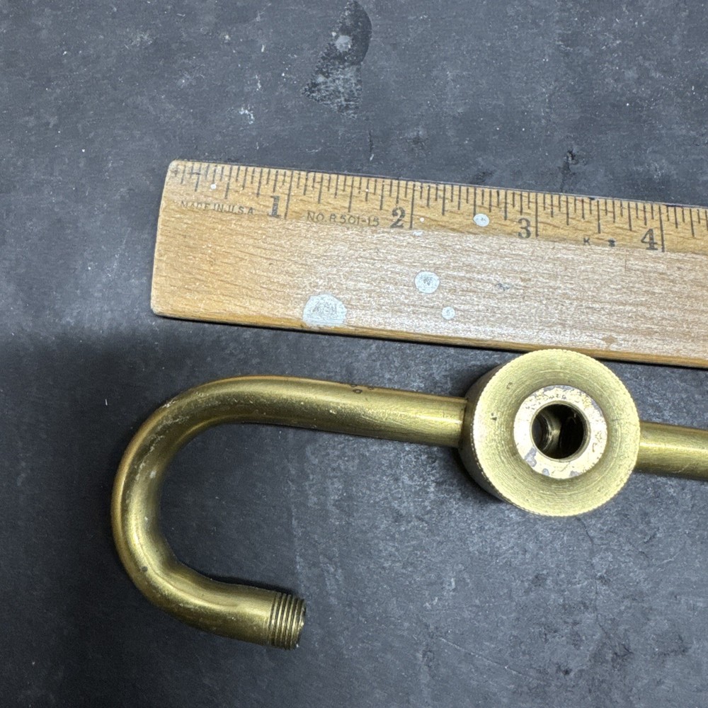 SOLID BRASS UNFINISHED TWO LIGHT S SHAPED CLUSTERS WITH 1/8-27 IPS ALL AROUND