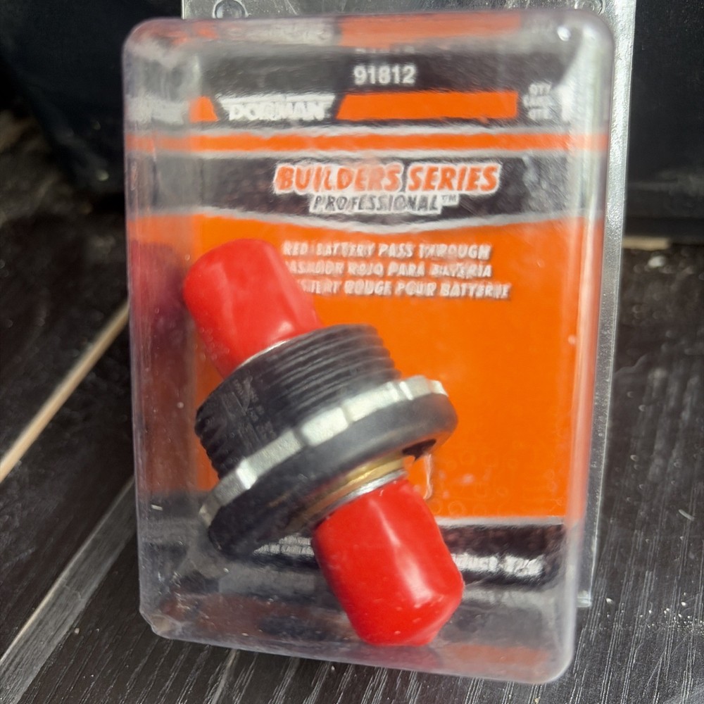 Dorman 91812 Red Battery Bulkhead Pass Through Connector