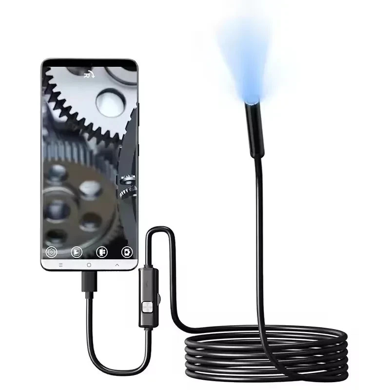 7.0MM TYPE-C Endoscope Camera IP67 Waterproof 6 Leds Adjustable USB Android